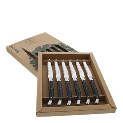 Jean Dubost Laguiole - Grillkniv 6-pack Biodegradable Svart